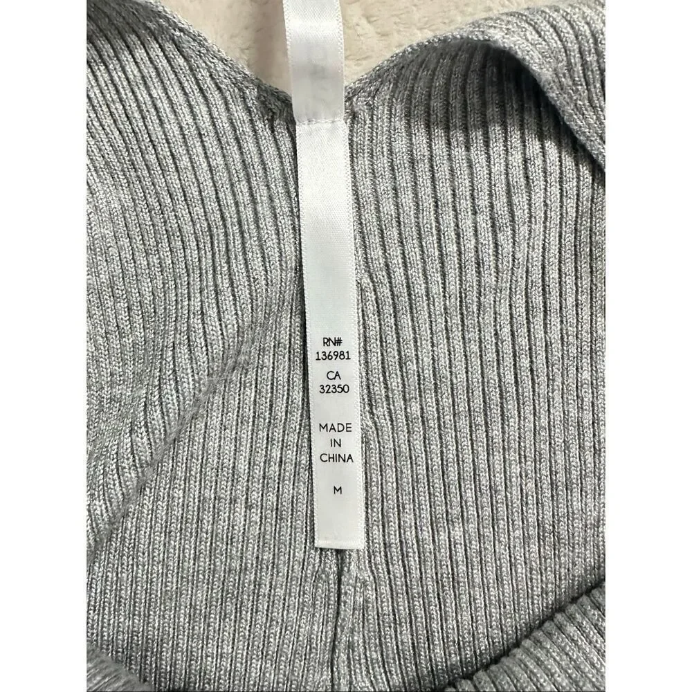 Spiritual Gangster womans gray ribbed rainbow track jumpsuit sleeveless Medium